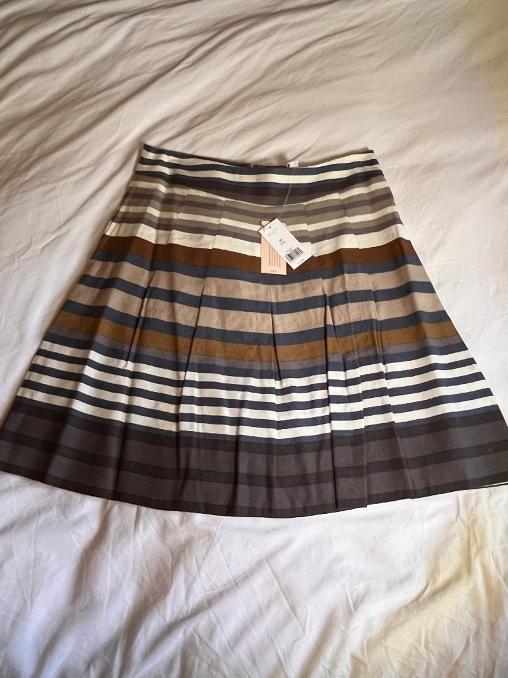 Banana Republic Linen Blend Pleated Skirt - Brown/Multi (NWT)